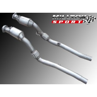 Milltek Downpipe-Set 2,5" Audi S4 4,2 V8 B7, Tiptronic, mit Sportkat, ohne TÜV